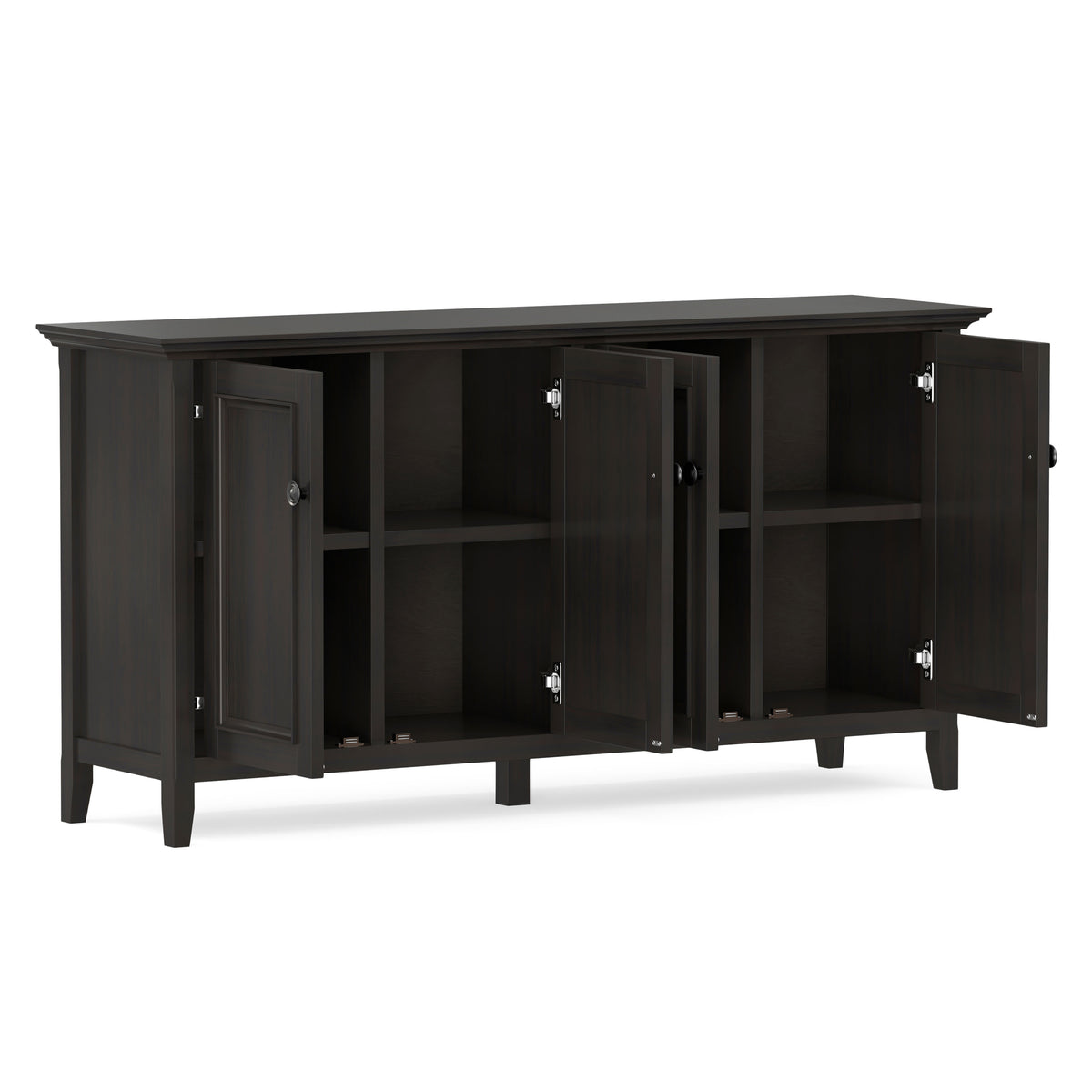 Hickory Brown | Amherst Wide 4 Door Storage Cabinet