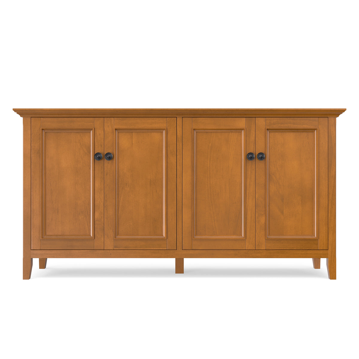 Light Golden Brown | Amherst Wide 4 Door Storage Cabinet