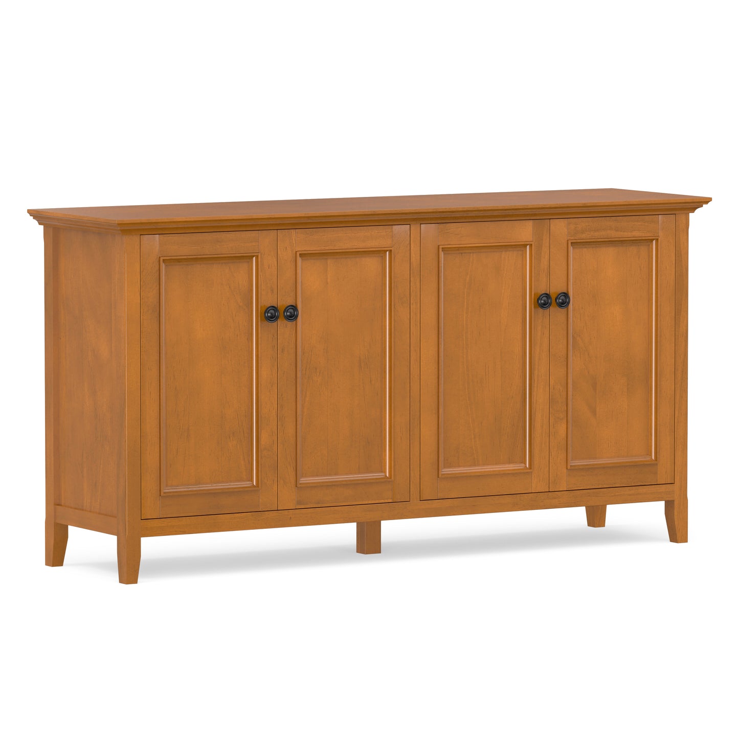 Light Golden Brown | Amherst Wide 4 Door Storage Cabinet