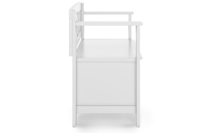 White | Amherst Small Entryway Storage Bench
