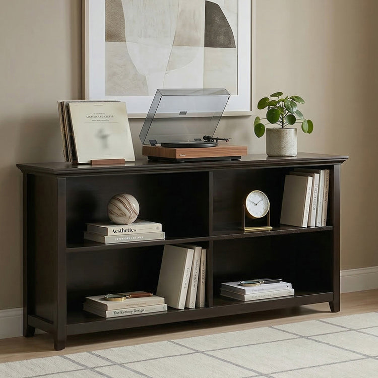 Hickory Brown | Amherst Low 4 Shelf Bookcase