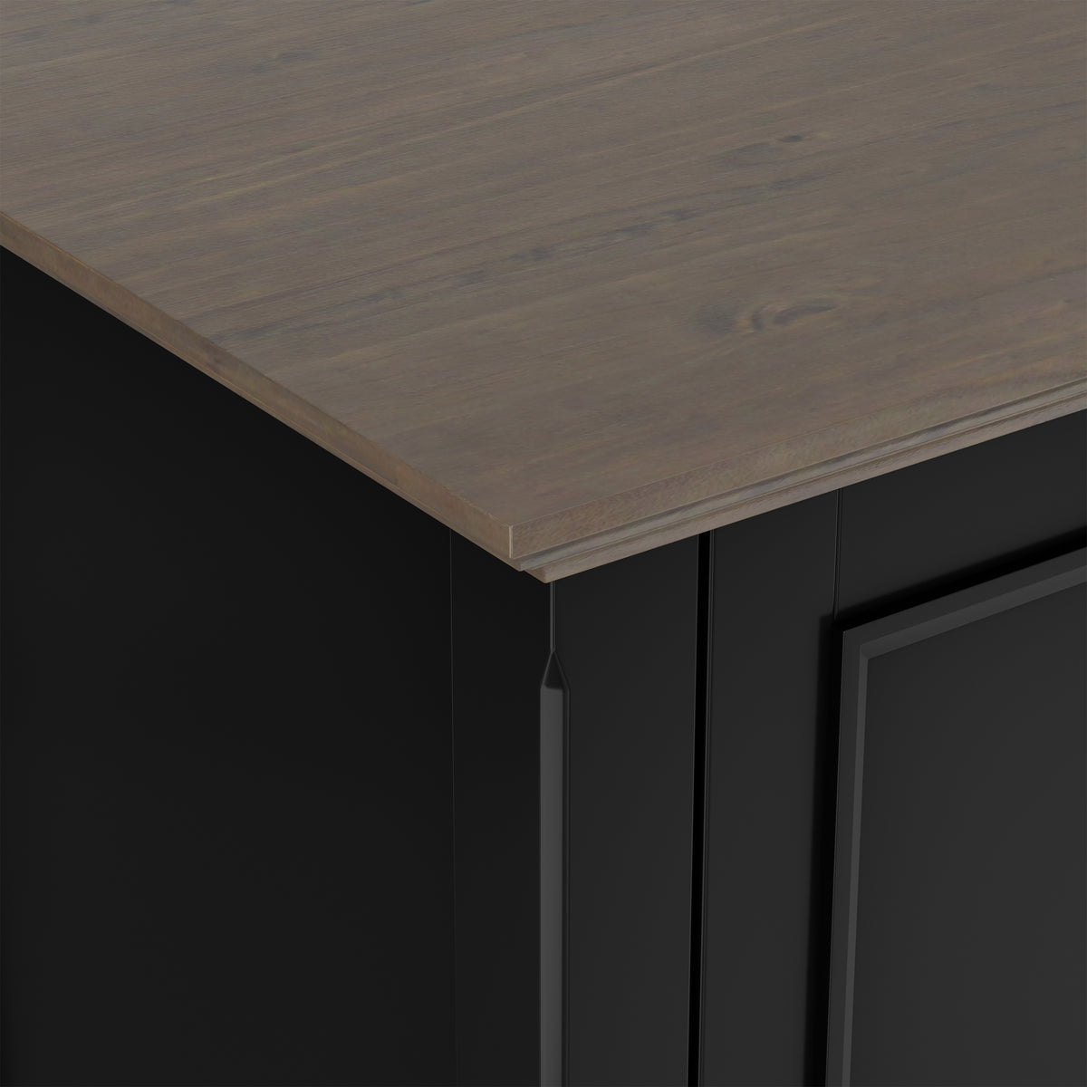 Black/Smoky Brown | Amherst 72 inch Wide TV Media Stand