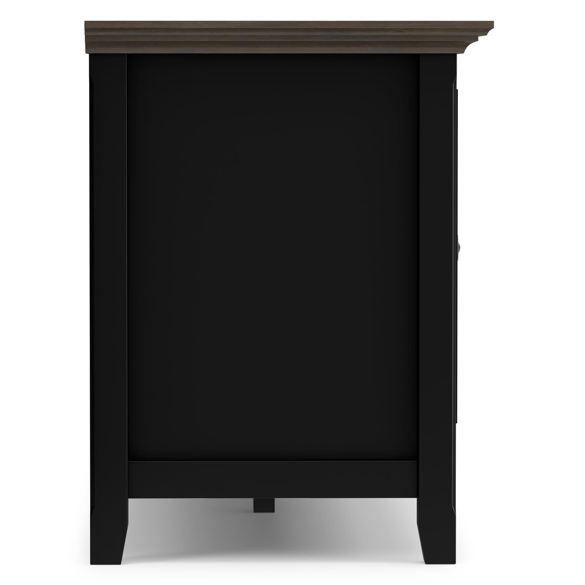 Black/Smoky Brown | Amherst 72 inch Wide TV Media Stand