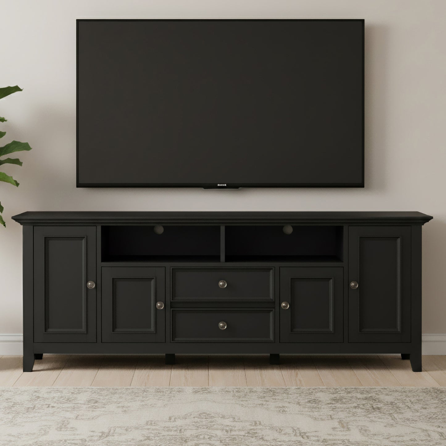 Black | Amherst 72 inch Wide TV Media Stand