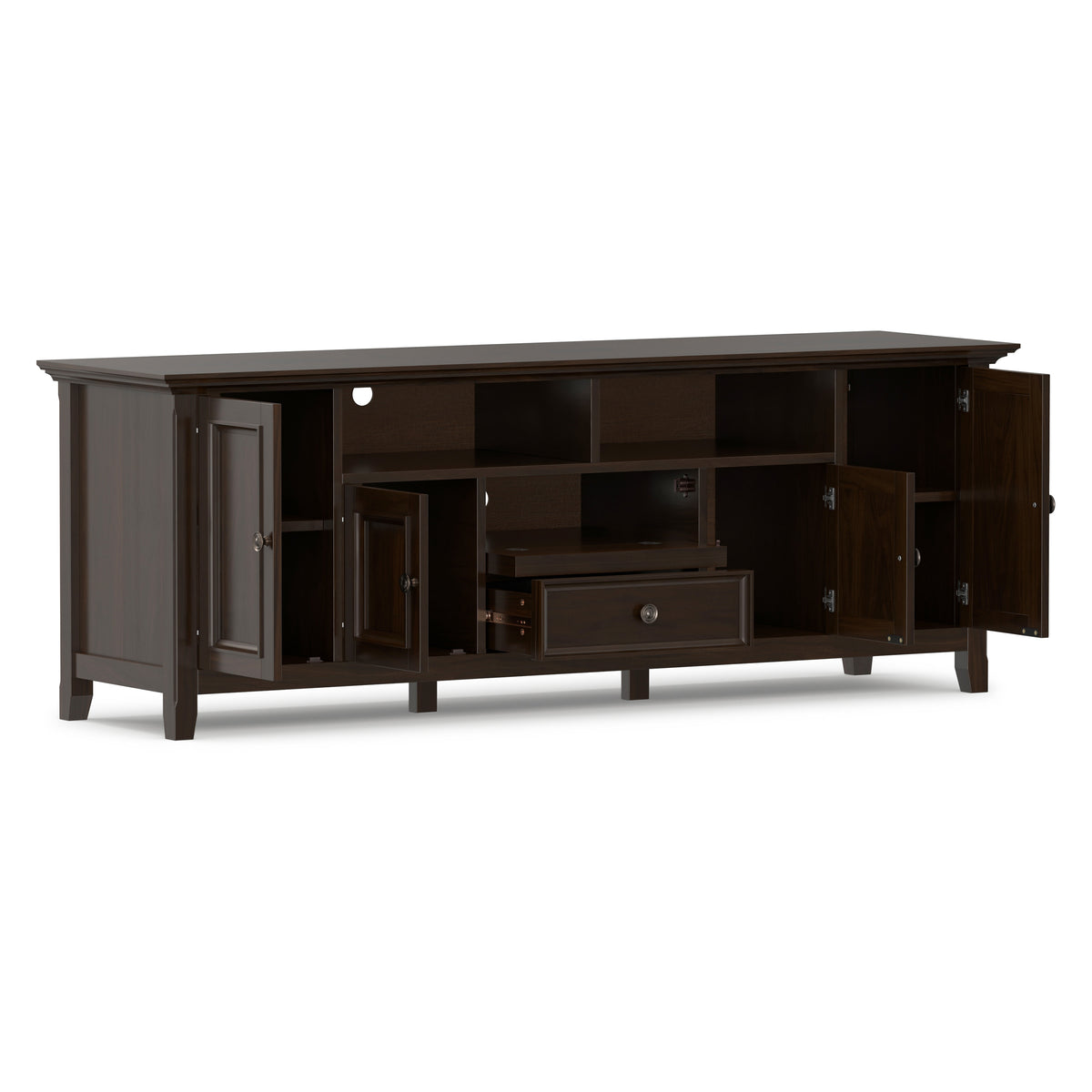 Brunette Brown | Amherst 72 inch Wide TV Media Stand