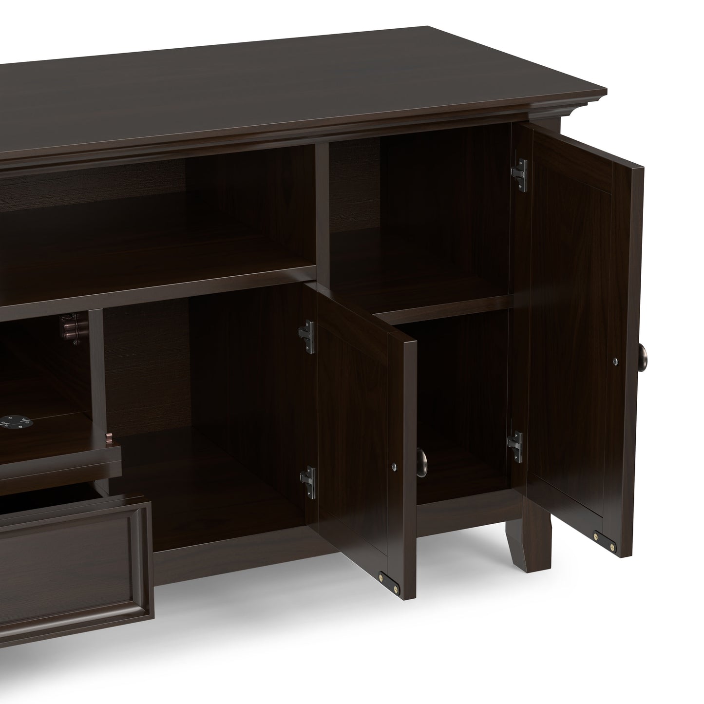 Brunette Brown | Amherst 72 inch Wide TV Media Stand