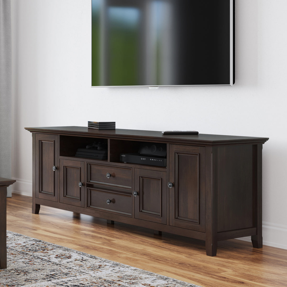 Brunette Brown | Amherst 72 inch Wide TV Media Stand