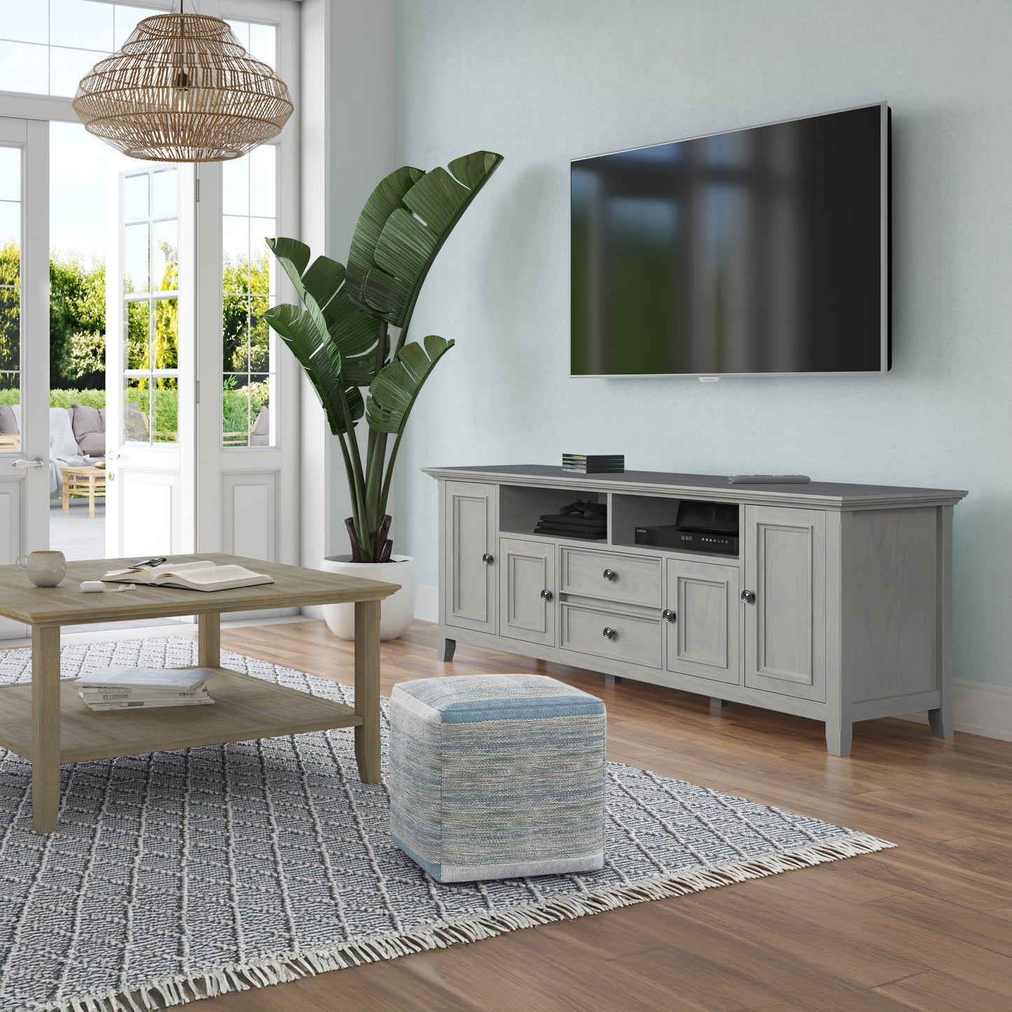 Fog Grey | Amherst 72 inch Wide TV Media Stand