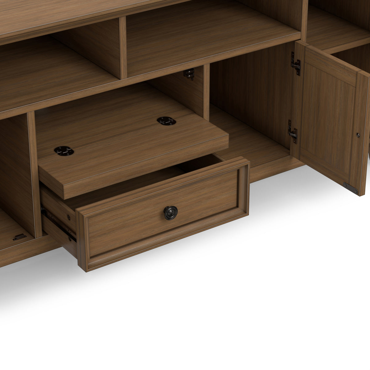 Rustic Natural Aged Brown | Amherst 72 inch Wide TV Media Stand