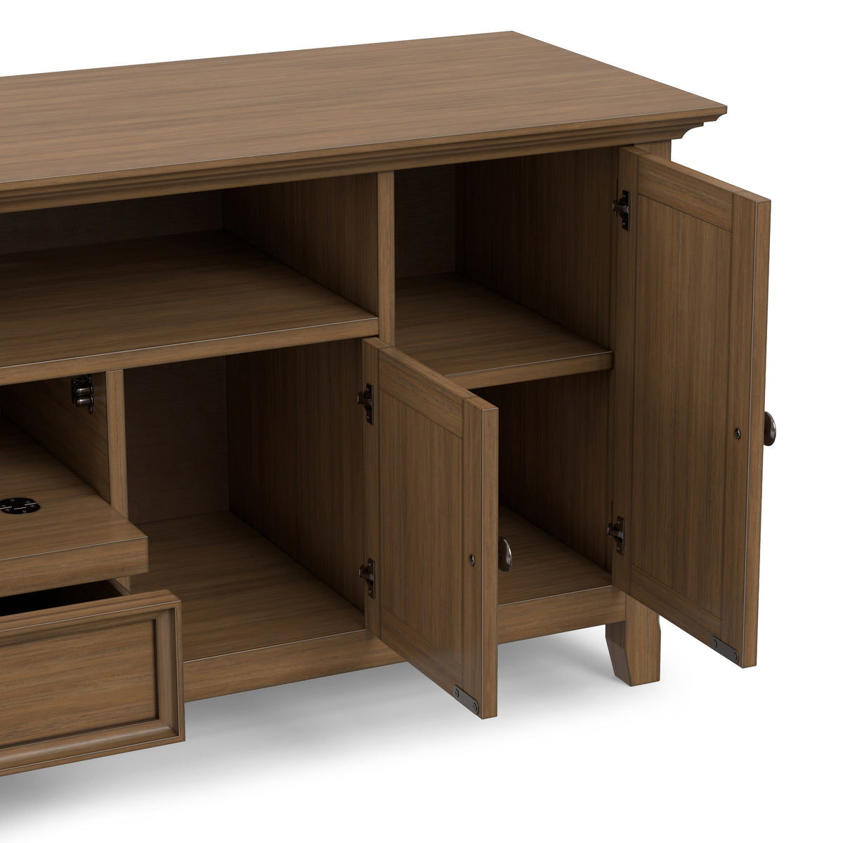 Rustic Natural Aged Brown | Amherst 72 inch Wide TV Media Stand