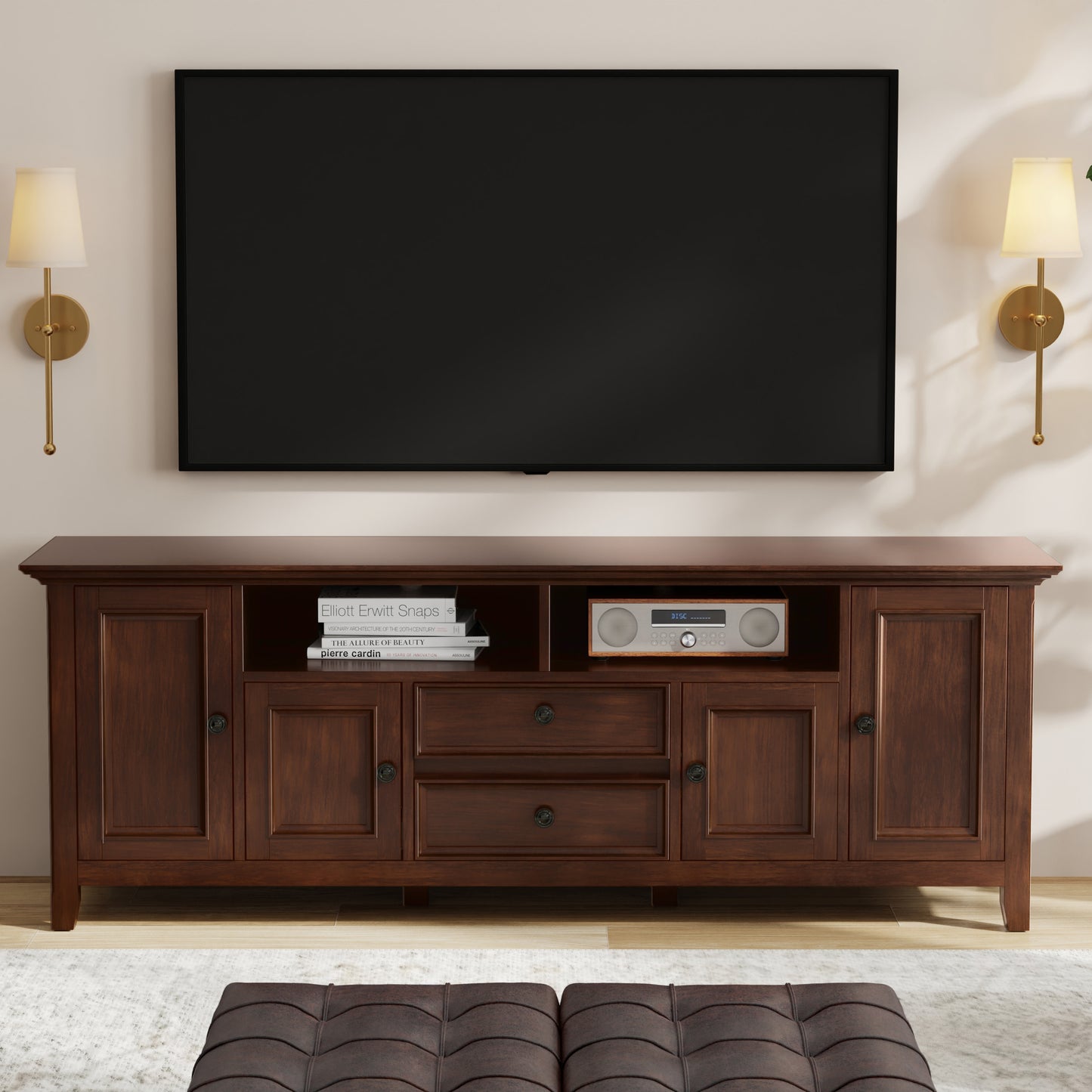 Russet Brown | Amherst 72 inch Wide TV Media Stand