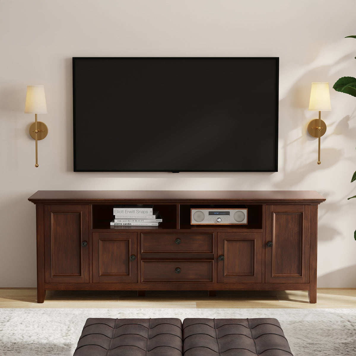 Russet Brown | Amherst 72 inch Wide TV Media Stand
