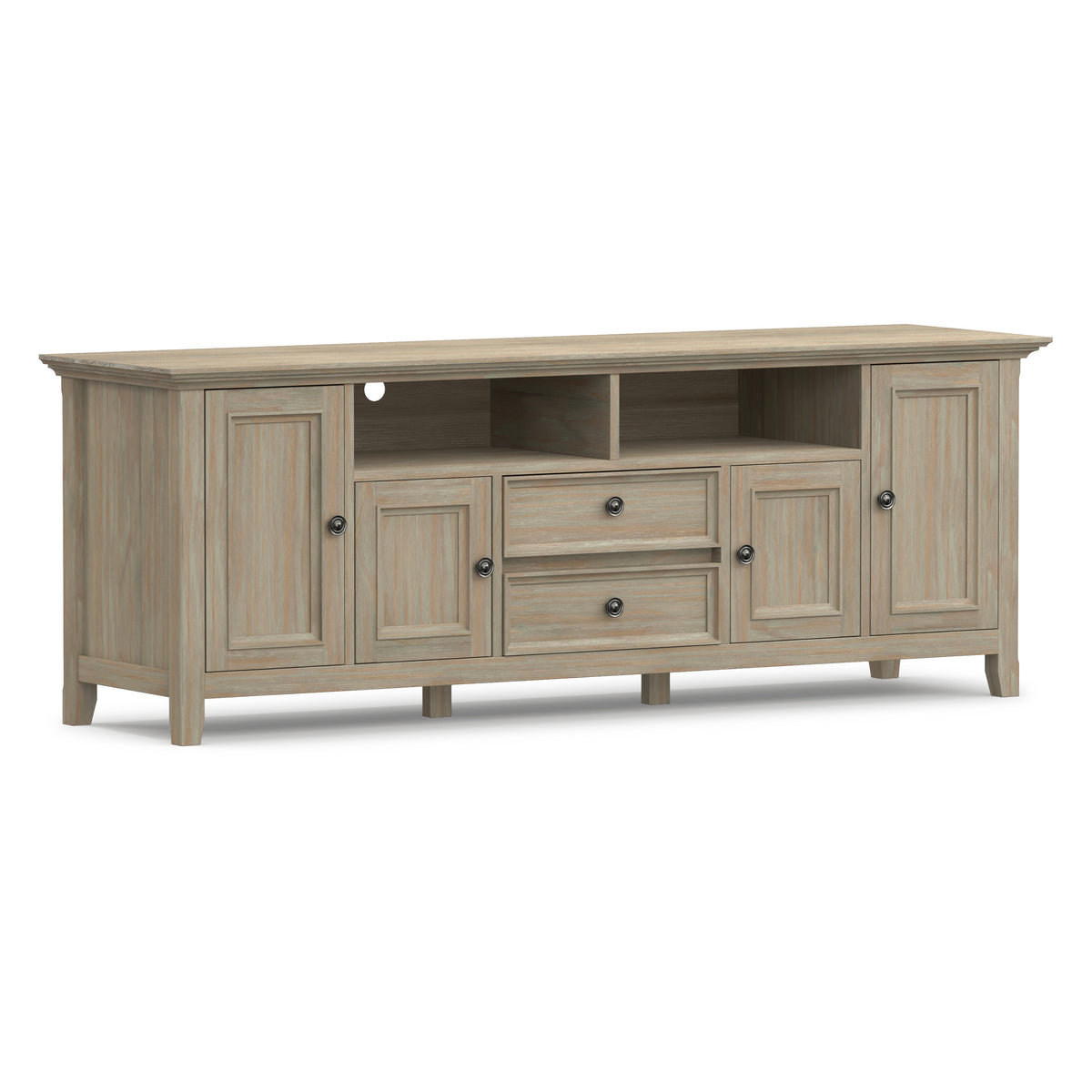 Distressed Grey | Amherst 72 inch Wide TV Media Stand