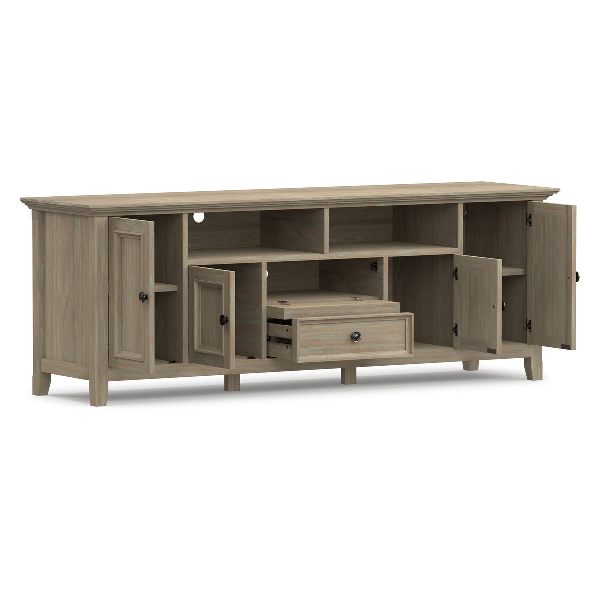 Distressed Grey | Amherst 72 inch Wide TV Media Stand