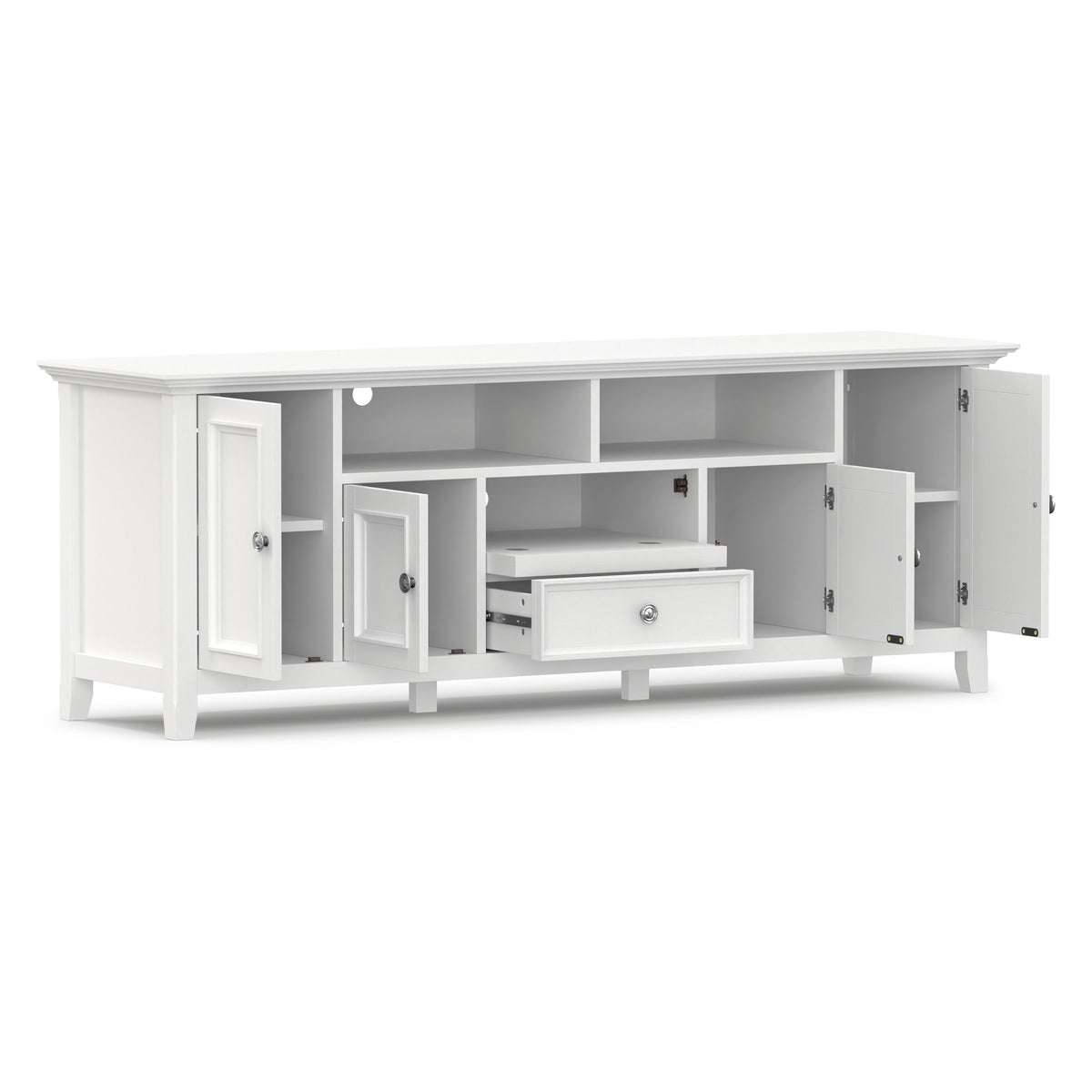 White | Amherst 72 inch Wide TV Media Stand