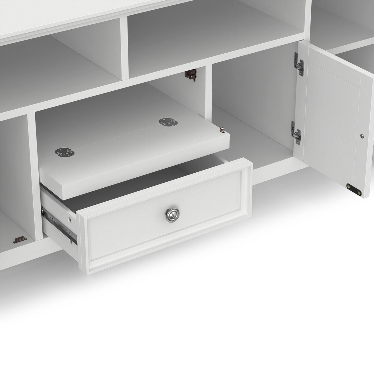 White | Amherst 72 inch Wide TV Media Stand