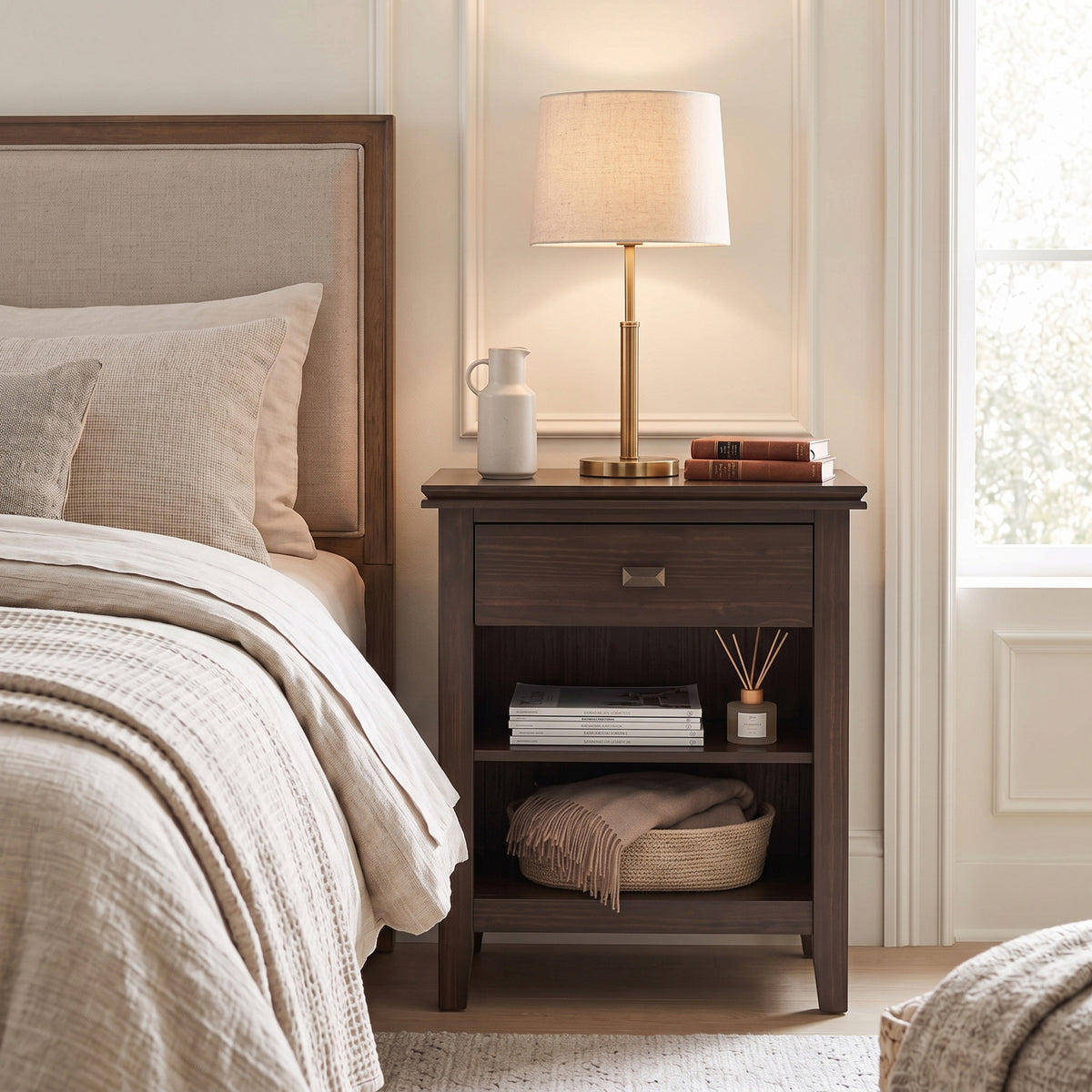 Warm Walnut Brown | Artisan Nightstand
