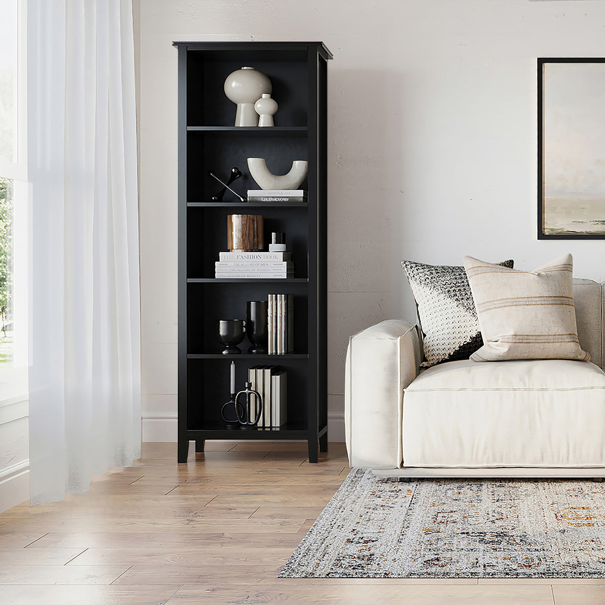 Black | Artisan 5 Shelf Bookcase