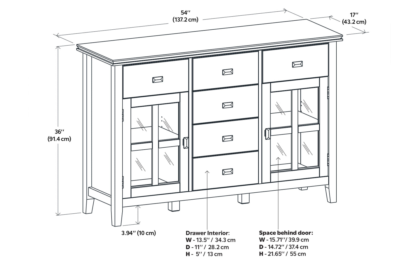 Natural Aged Brown | Artisan Sideboard Buffet