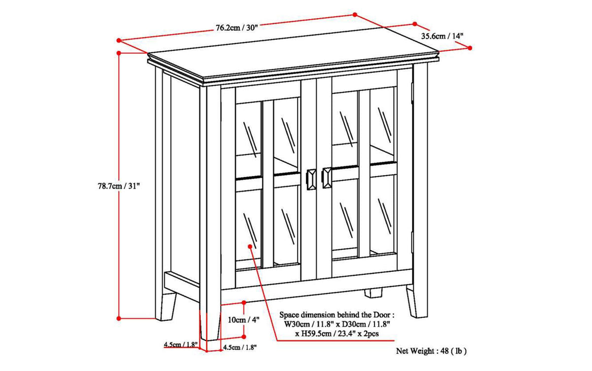 Distressed Grey | Artisan Low Storage Cabinet