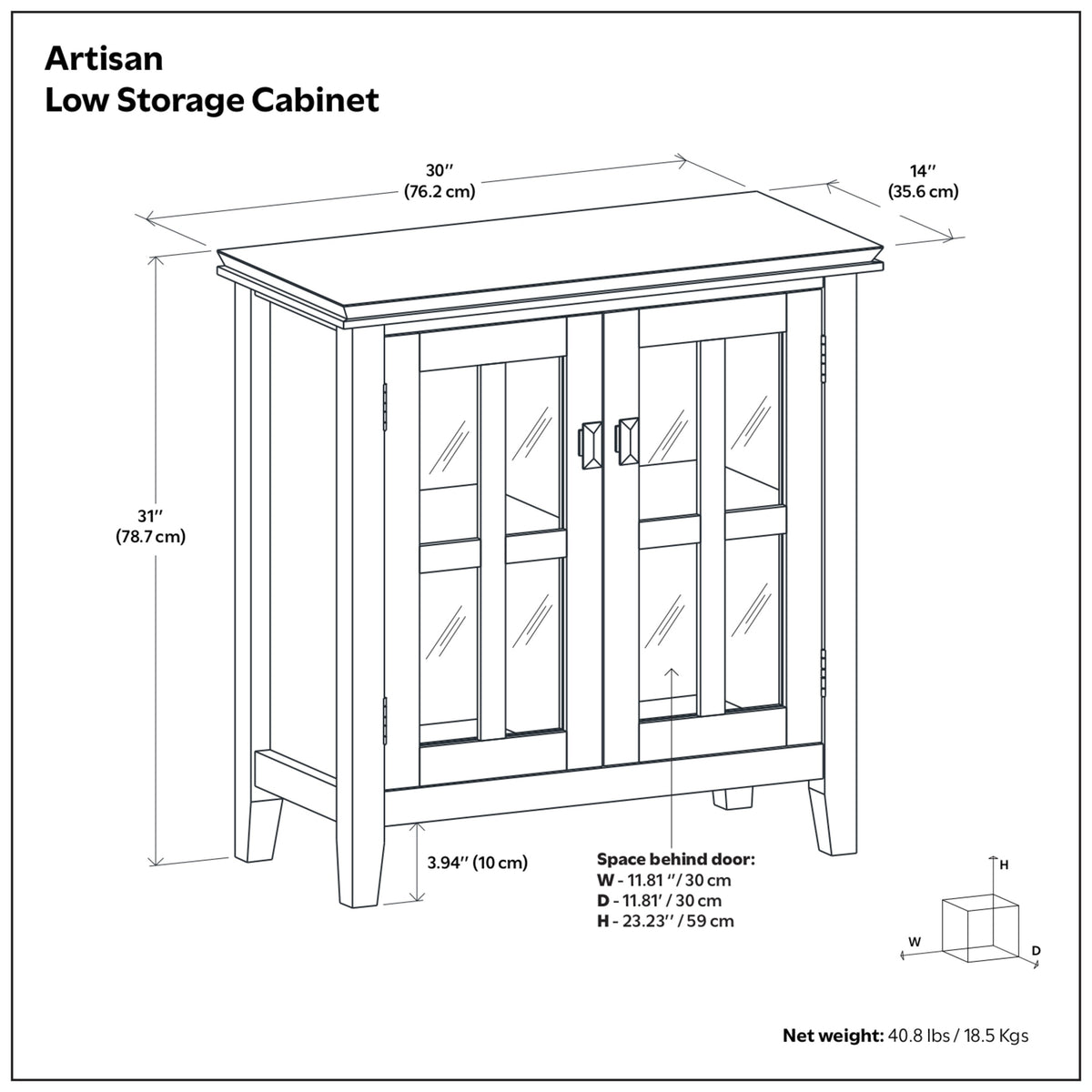 Hickory Brown | Artisan Low Storage Cabinet