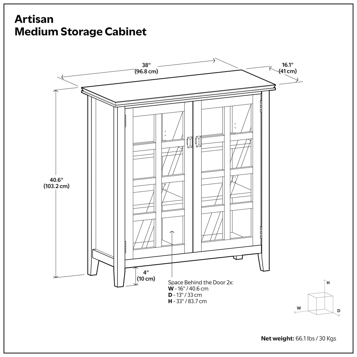 Distressed Grey | Artisan Storage Cabinet