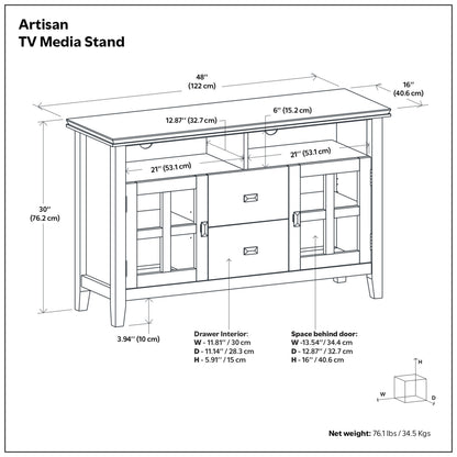 Russet Brown | Artisan TV Media Stand