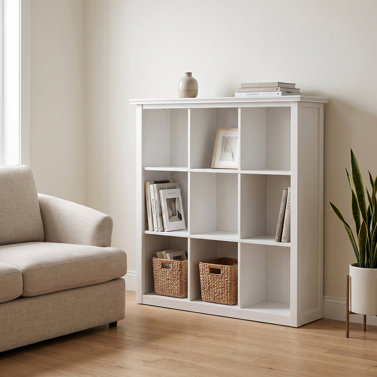 White | Artisan 9 Cube Bookcase