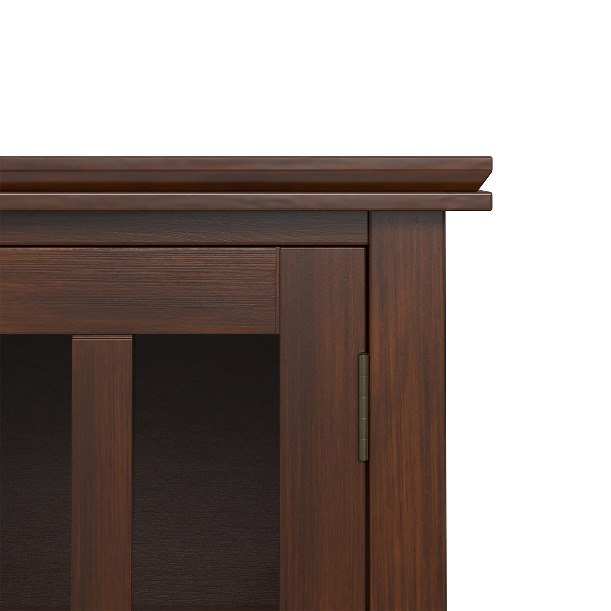 Russet Brown | Artisan Wide Storage Cabinet with 3 Glass Doors