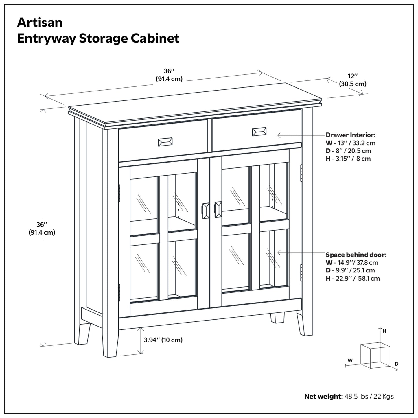 Artisan Entryway Storage Cabinet