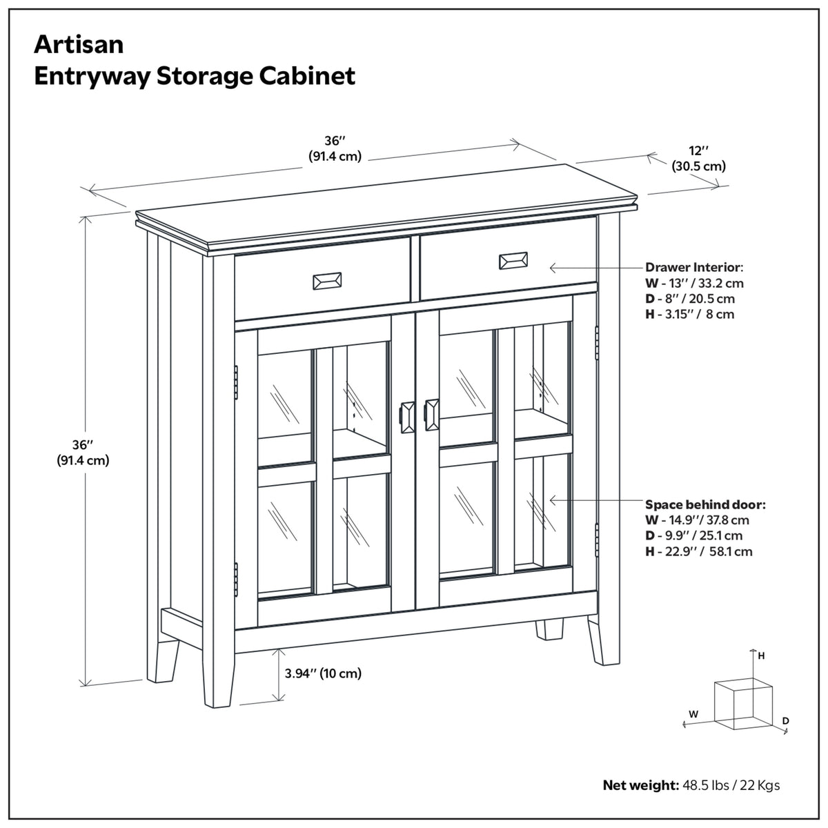 Artisan Entryway Storage Cabinet