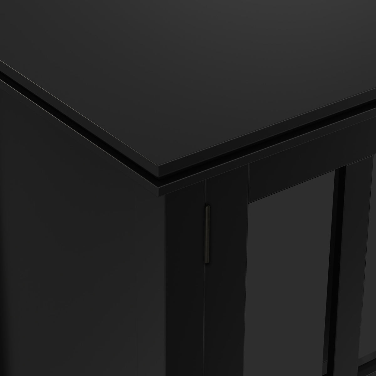 Black | Artisan Wide 4 Door Storage Cabinet