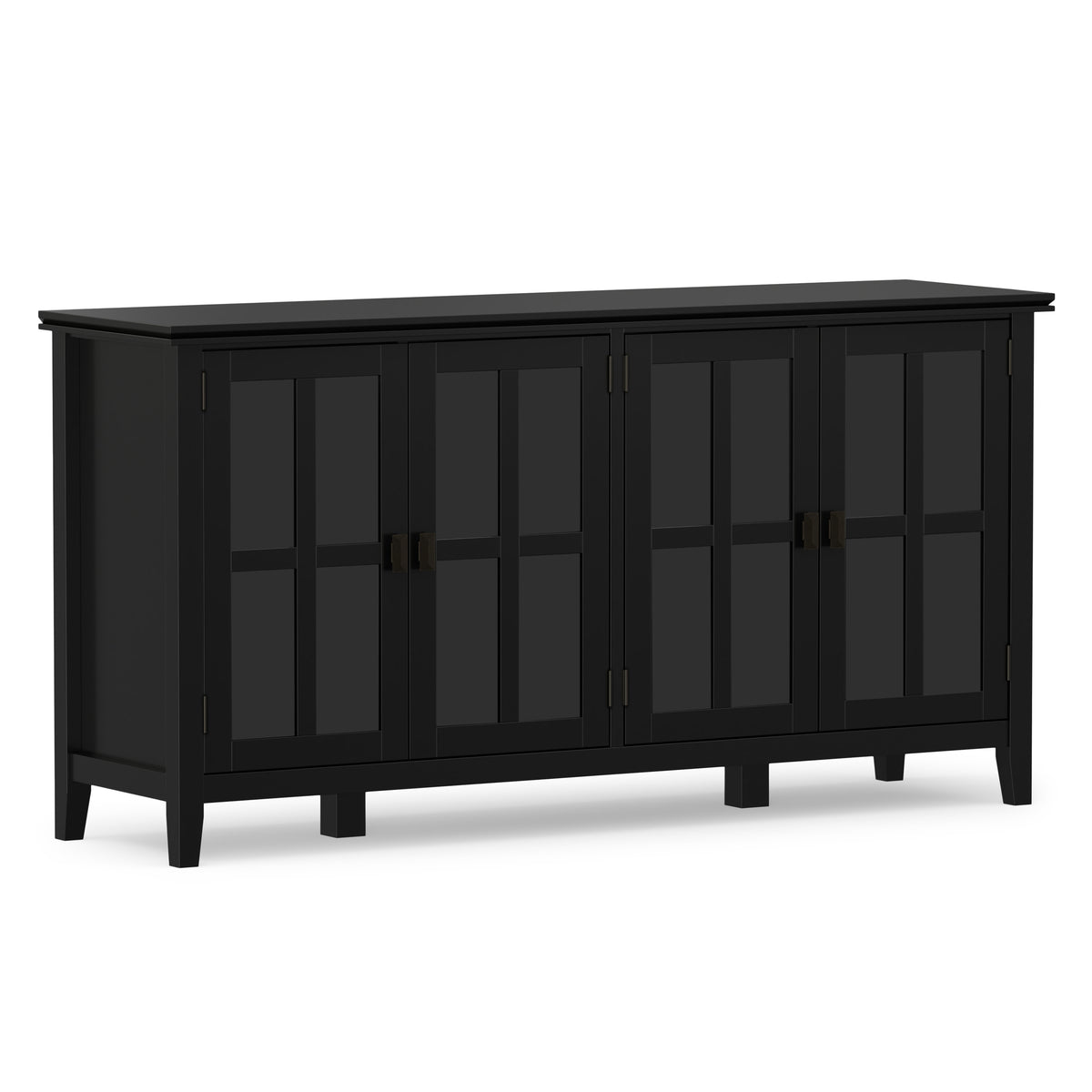 Black | Artisan Wide 4 Door Storage Cabinet