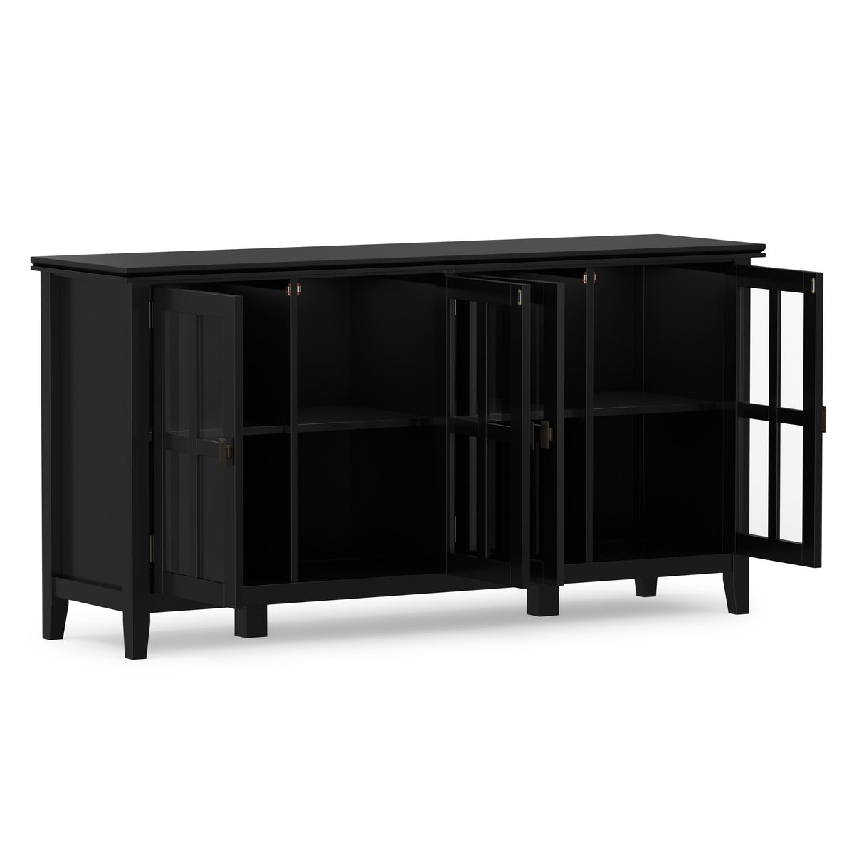 Black | Artisan Wide 4 Door Storage Cabinet