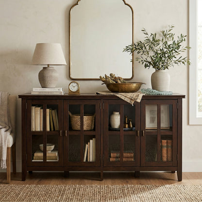 Russet Brown | Artisan Wide 4 Door Storage Cabinet