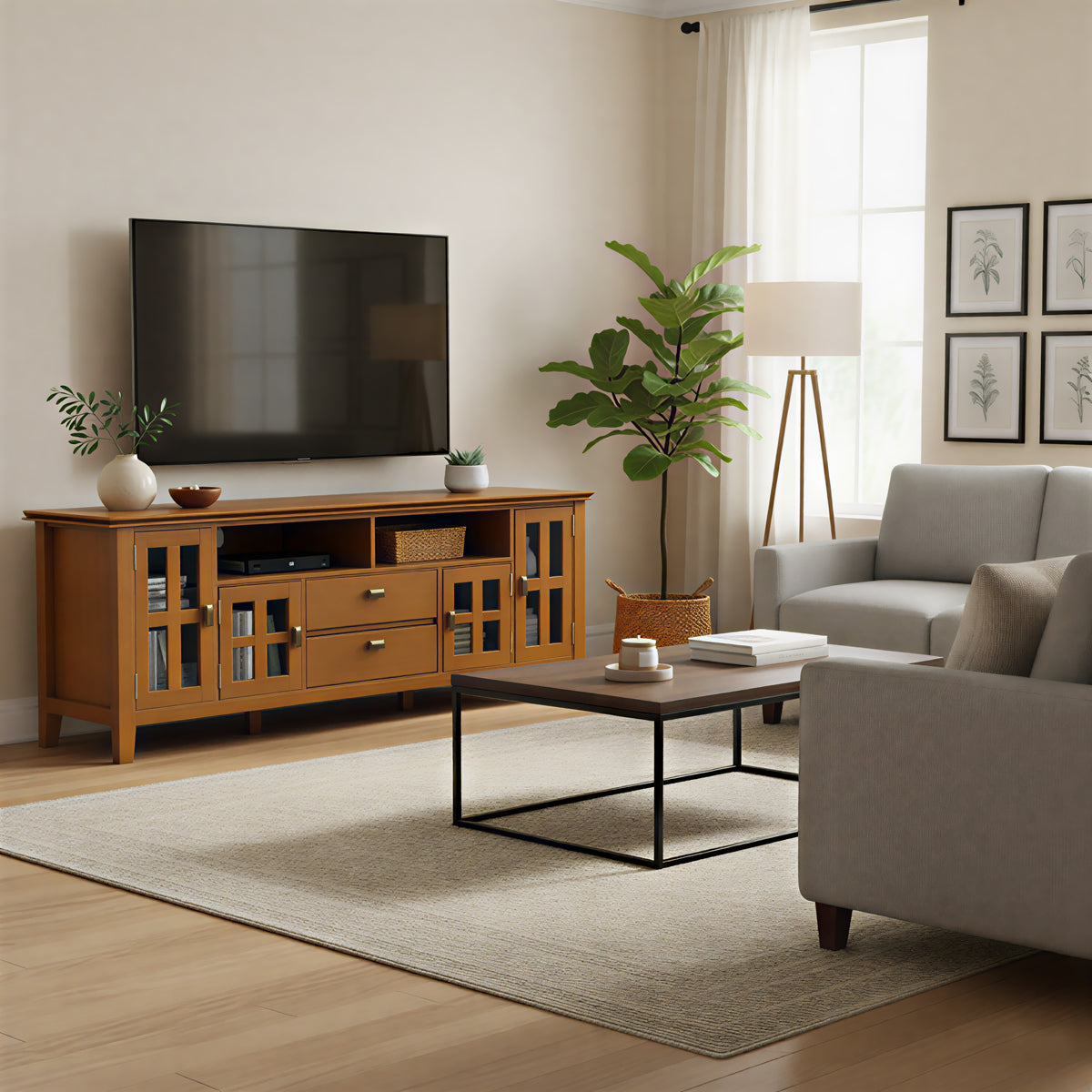 Honey Brown | Artisan 72 inch TV Media Stand