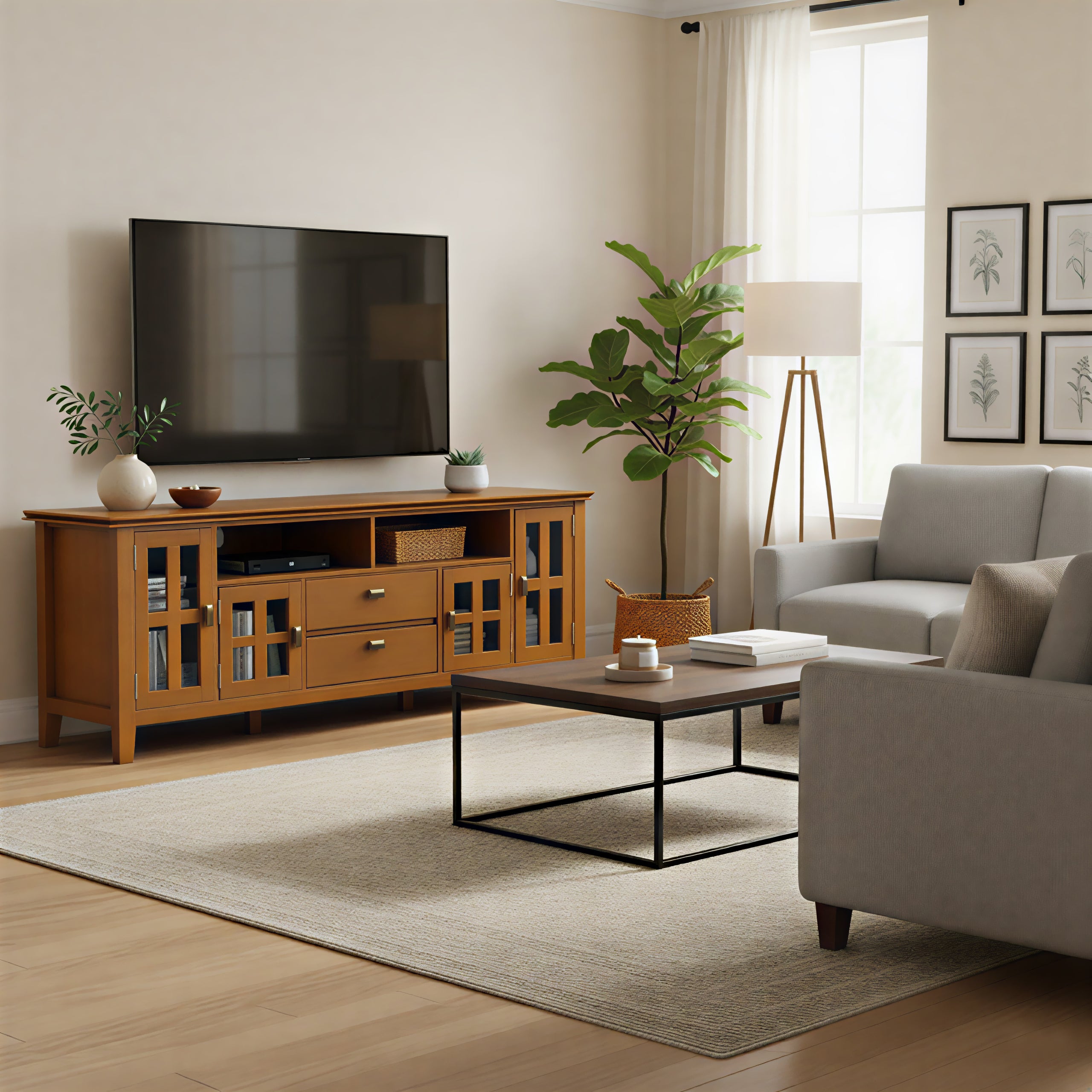 Honey Brown | Artisan 72 inch TV Media Stand