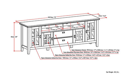 Hickory Brown | Artisan 72 inch TV Media Stand