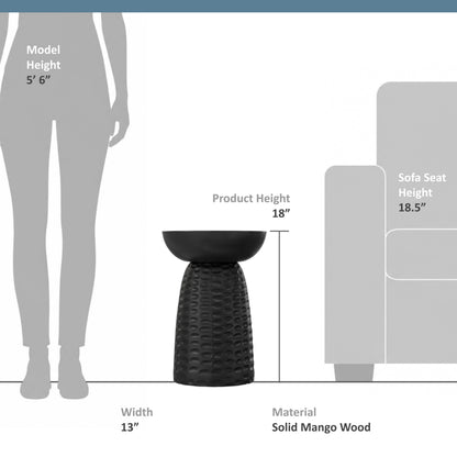 Black | Boyd Wooden Accent Table