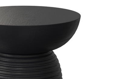 Black | Boyd 13 inch Ribbed Accent Table