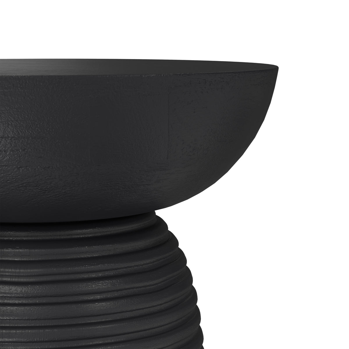 Black | Boyd 13 inch Ribbed Accent Table