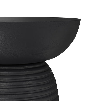 Black | Boyd 13 inch Ribbed Accent Table