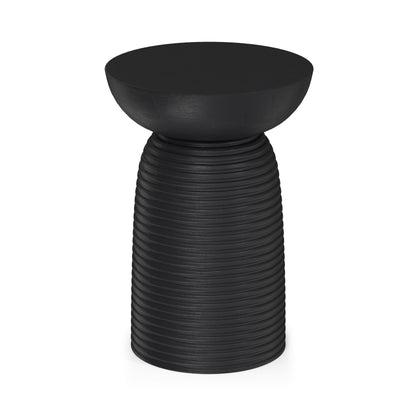 Black | Boyd 13 inch Ribbed Accent Table