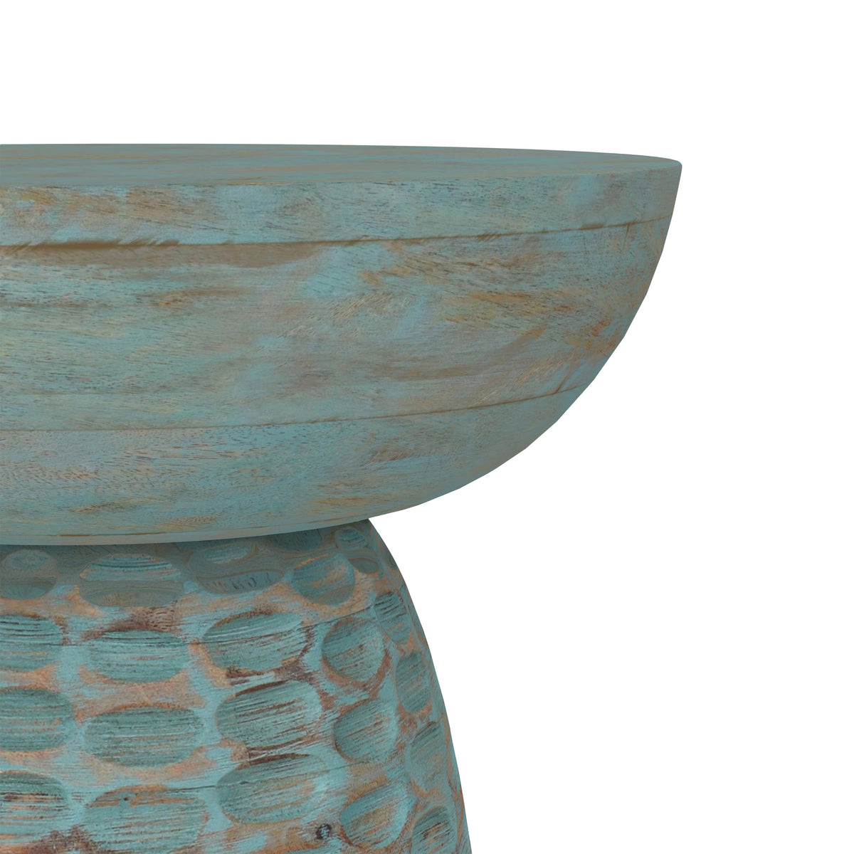 Teal Wash | Boyd 13 inch Accent Table in Mango