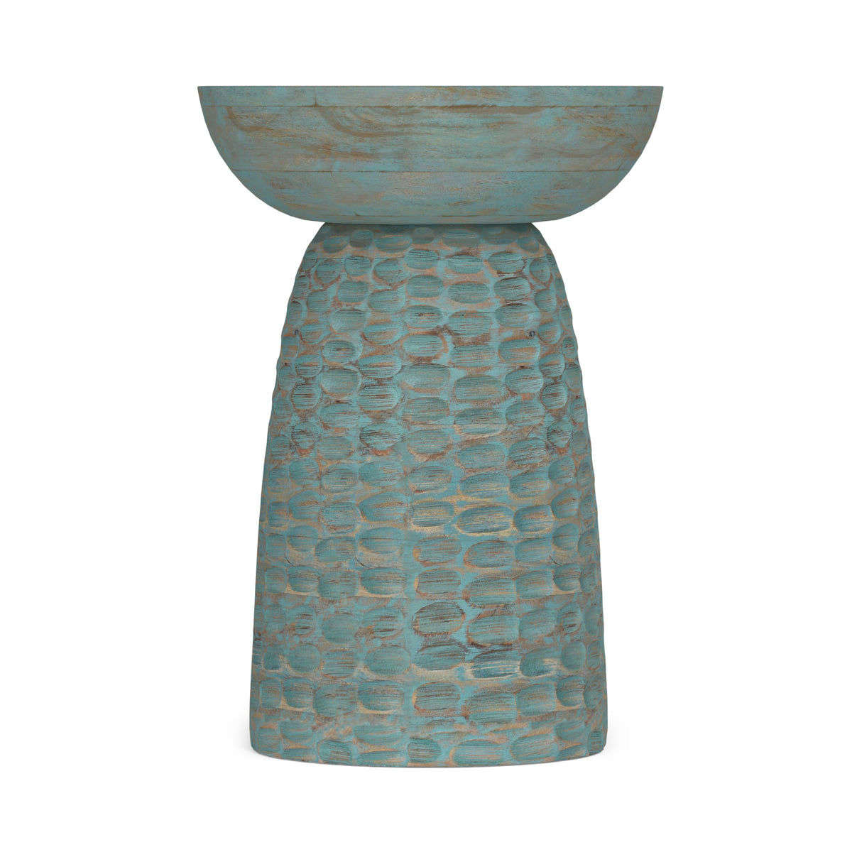Teal Wash | Boyd 13 inch Accent Table in Mango