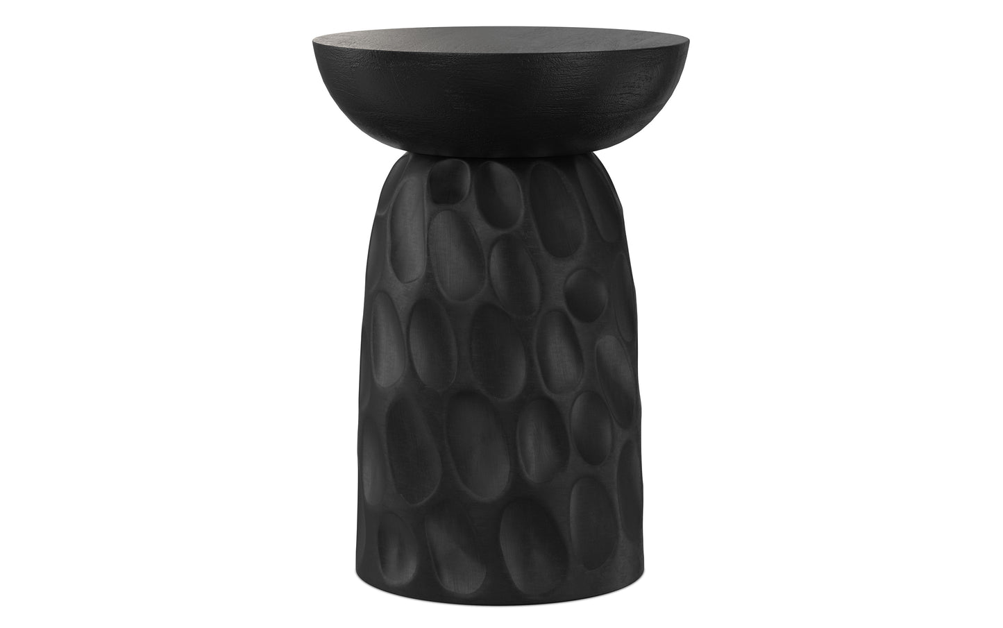 Black | Boyd 13 inch V-Chisel Accent Table