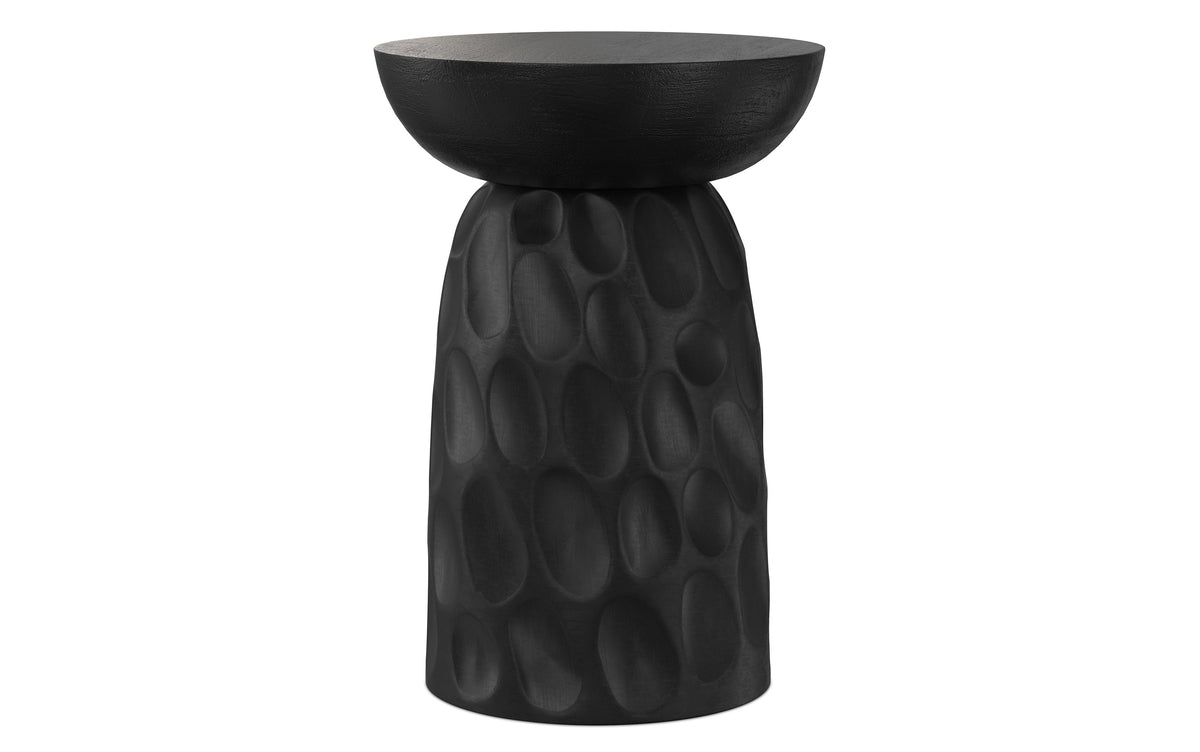 Black | Boyd 13 inch V-Chisel Accent Table