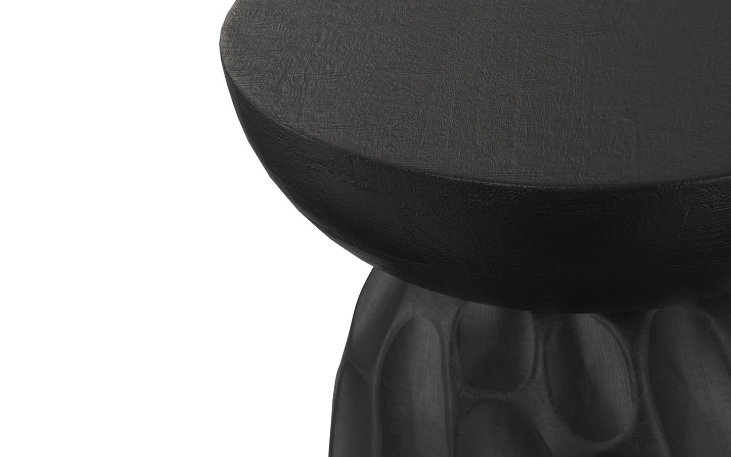Black | Boyd 13 inch V-Chisel Accent Table