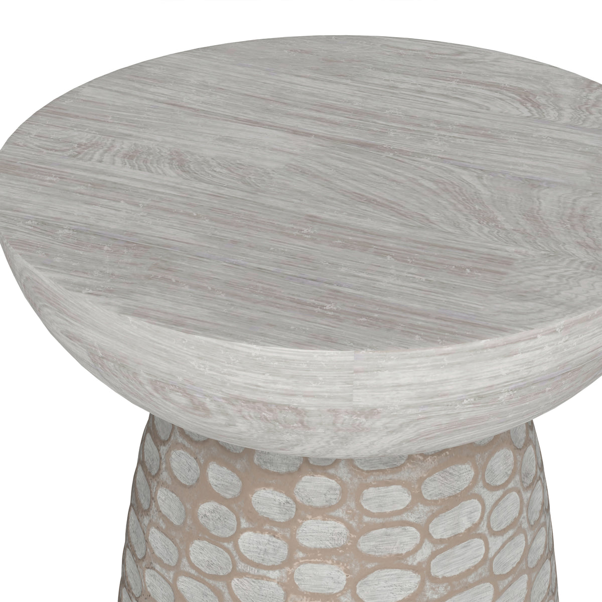 White Wash | Boyd 13 inch Accent Table in Mango