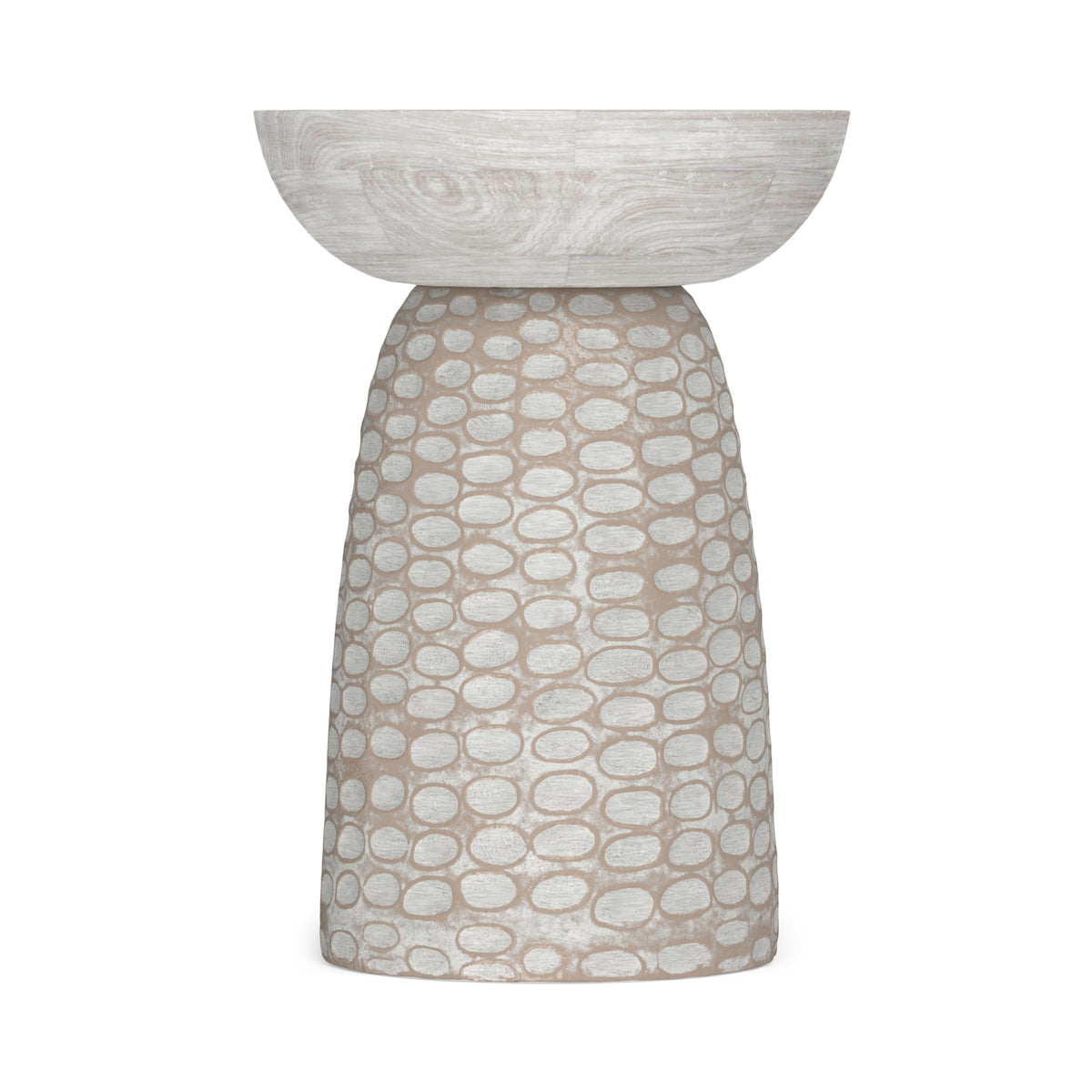 White Wash | Boyd 13 inch Accent Table in Mango